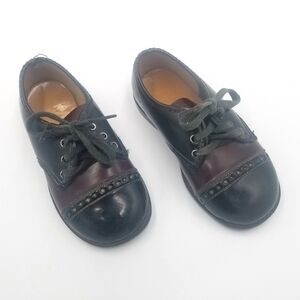 Vintage Oxford Dress Shoes Brown Black Made in USA 6T